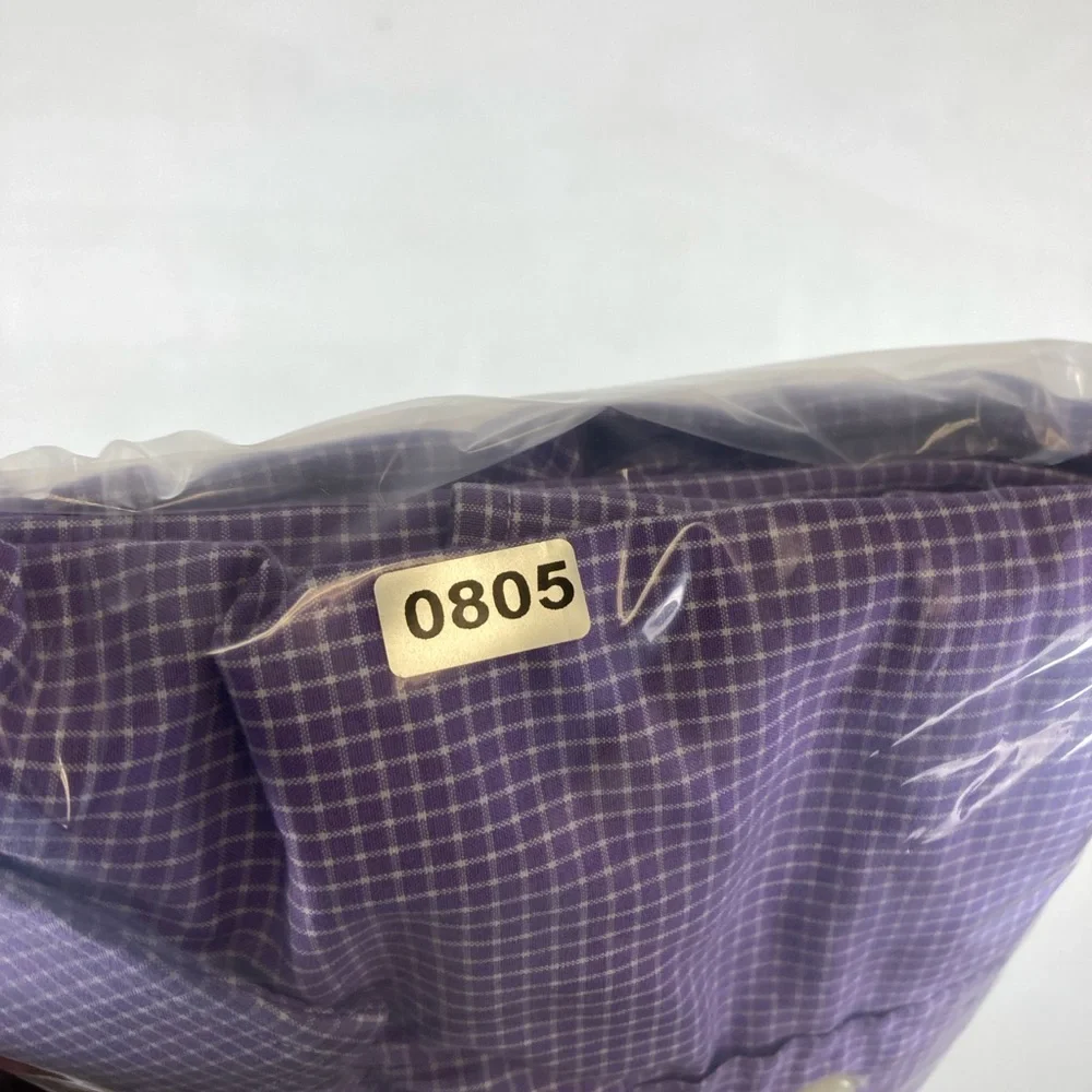 Polo Ralph Lauren Mens Regent Costum Fit 16.5 Purple Check Long Sleeve Button Up - Picture 15 of 15